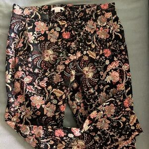 H&M Floral Black Pants
